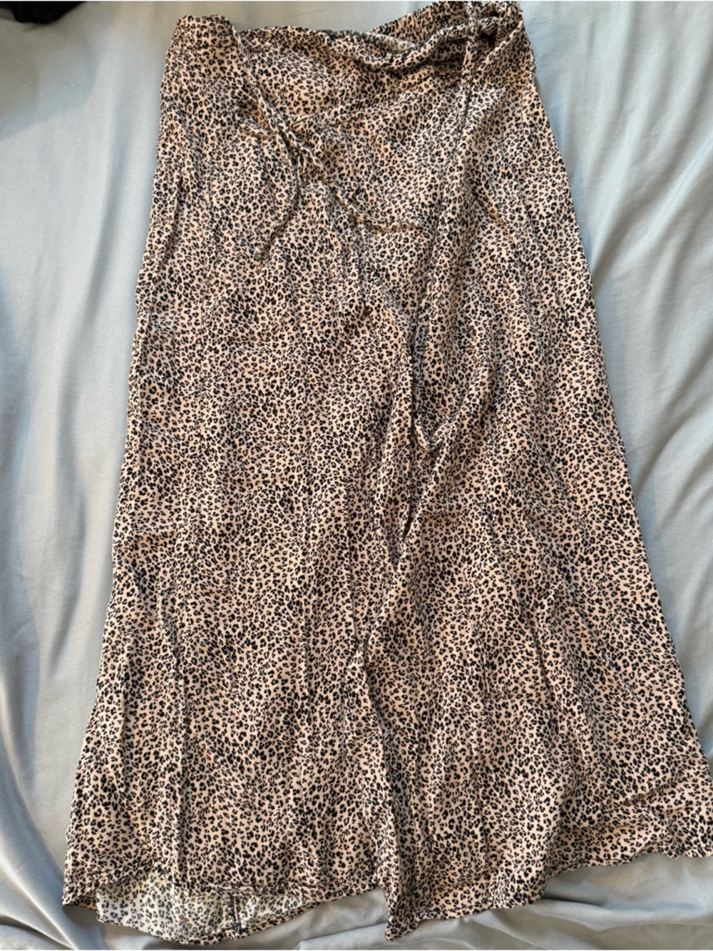 Women's Pink Leopard Print Wrap Skirt